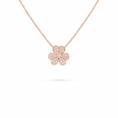 VAN CLEEF ARPELS FRIVOLE PENDANT, SMALL MODEL - ROSE GOLD, DIAMOND  VCARP7RL00